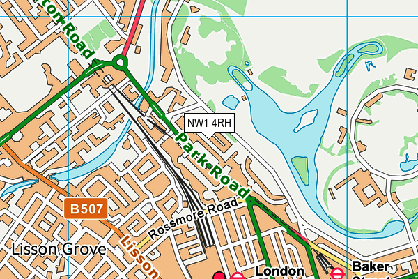 NW1 4RH map - OS VectorMap District (Ordnance Survey)