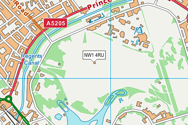 Regent's Park - The Hub map (NW1 4RU) - OS VectorMap District (Ordnance Survey)