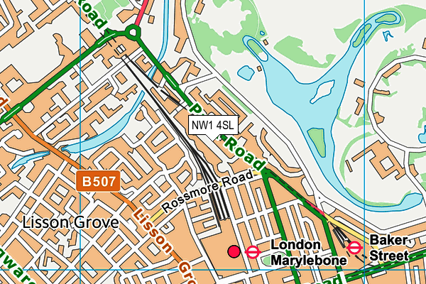 NW1 4SL map - OS VectorMap District (Ordnance Survey)