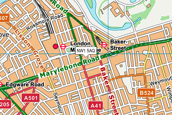 Map of MARYLEBONE WAY LIMITED at district scale