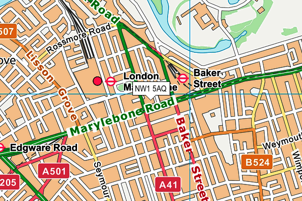 NW1 5AQ map - OS VectorMap District (Ordnance Survey)