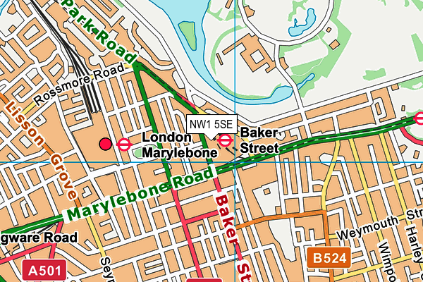 NW1 5SE map - OS VectorMap District (Ordnance Survey)