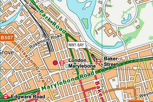 NW1 6AY map - OS VectorMap District (Ordnance Survey)