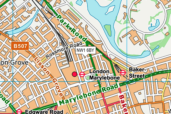 NW1 6BY map - OS VectorMap District (Ordnance Survey)