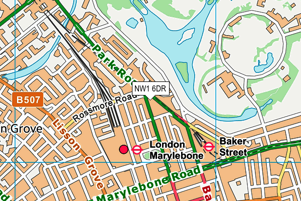 NW1 6DR map - OS VectorMap District (Ordnance Survey)