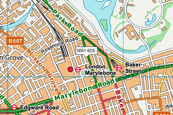 NW1 6DX map - OS VectorMap District (Ordnance Survey)