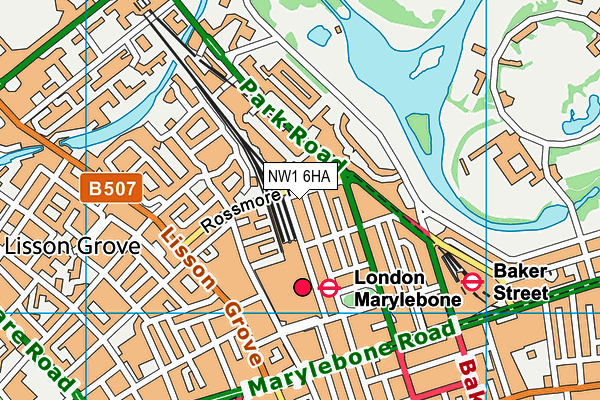 NW1 6HA map - OS VectorMap District (Ordnance Survey)