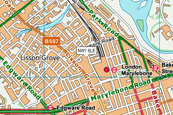 NW1 6LE map - OS VectorMap District (Ordnance Survey)