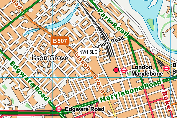 NW1 6LG map - OS VectorMap District (Ordnance Survey)