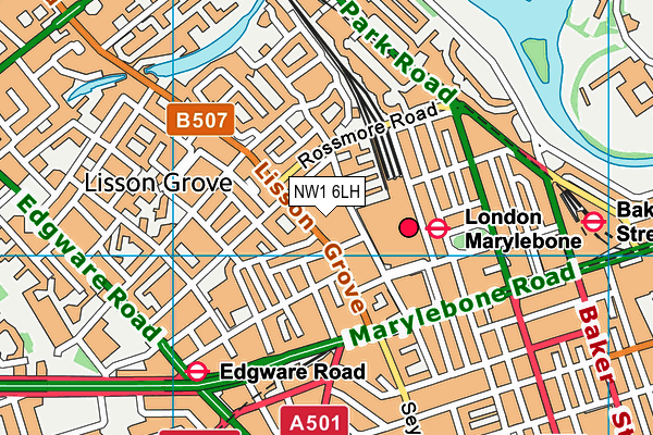 NW1 6LH map - OS VectorMap District (Ordnance Survey)