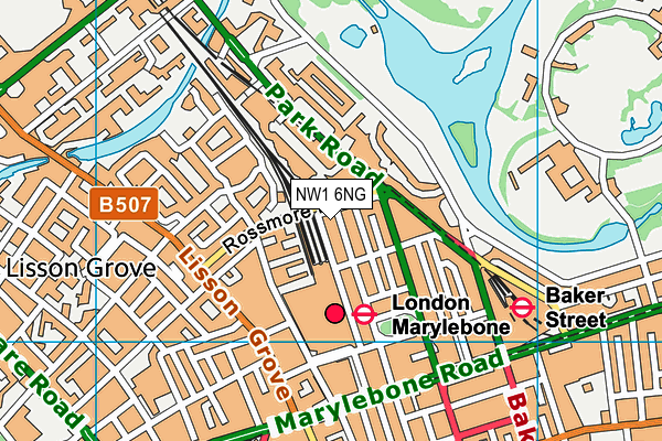 NW1 6NG map - OS VectorMap District (Ordnance Survey)