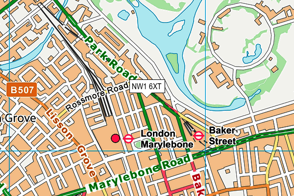 NW1 6XT map - OS VectorMap District (Ordnance Survey)