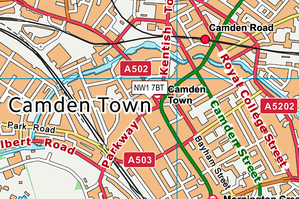 Puregym (London Camden) map (NW1 7BT) - OS VectorMap District (Ordnance Survey)