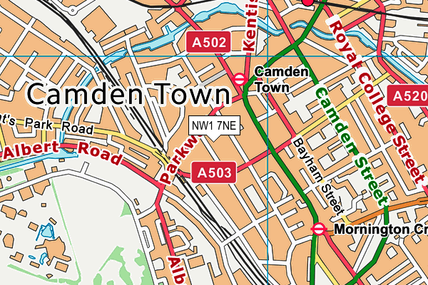 Fitness First (Camden) (Closed) map (NW1 7NE) - OS VectorMap District (Ordnance Survey)