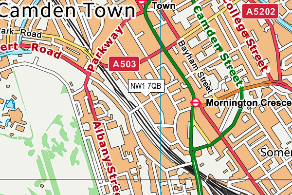 NW1 7QB map - OS VectorMap District (Ordnance Survey)