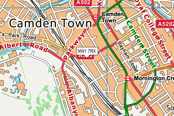 NW1 7RX map - OS VectorMap District (Ordnance Survey)