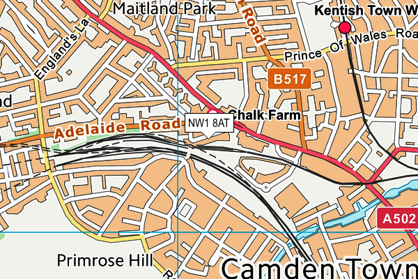 NW1 8AT map - OS VectorMap District (Ordnance Survey)