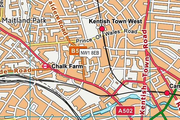 NW1 8EB map - OS VectorMap District (Ordnance Survey)