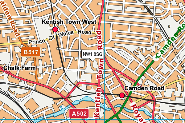 NW1 8SG map - OS VectorMap District (Ordnance Survey)