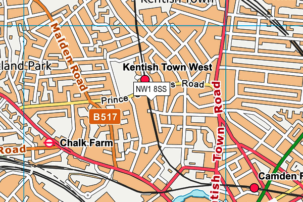 NW1 8SS map - OS VectorMap District (Ordnance Survey)