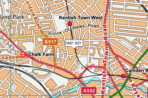 NW1 8SY map - OS VectorMap District (Ordnance Survey)