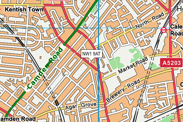 NW1 9AT map - OS VectorMap District (Ordnance Survey)