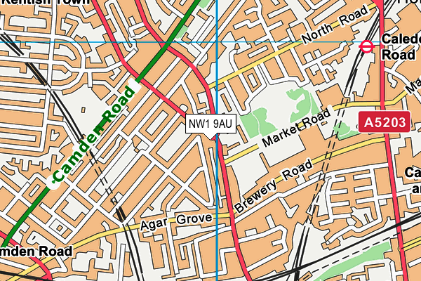 NW1 9AU map - OS VectorMap District (Ordnance Survey)