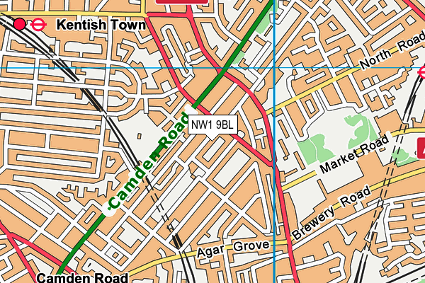 NW1 9BL map - OS VectorMap District (Ordnance Survey)