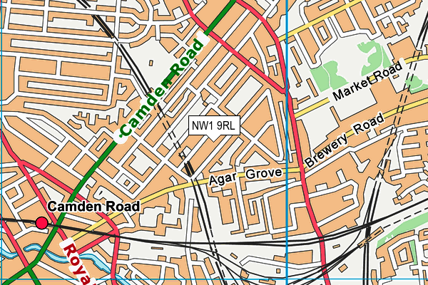 NW1 9RL map - OS VectorMap District (Ordnance Survey)