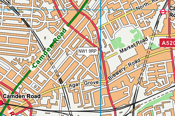 NW1 9RP map - OS VectorMap District (Ordnance Survey)