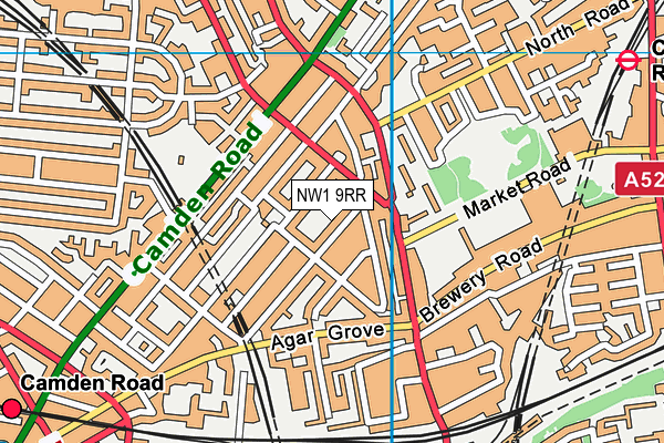 NW1 9RR map - OS VectorMap District (Ordnance Survey)