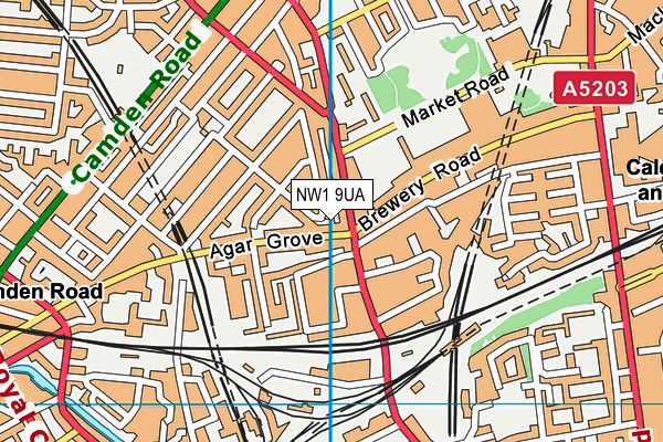 NW1 9UA map - OS VectorMap District (Ordnance Survey)