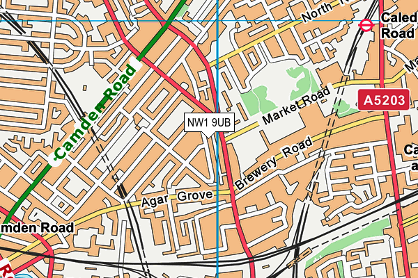 NW1 9UB map - OS VectorMap District (Ordnance Survey)