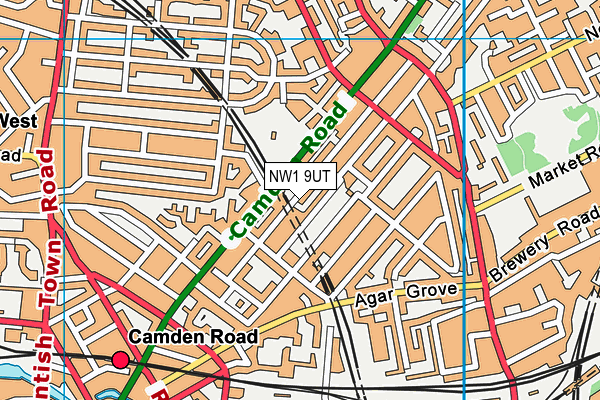 NW1 9UT map - OS VectorMap District (Ordnance Survey)