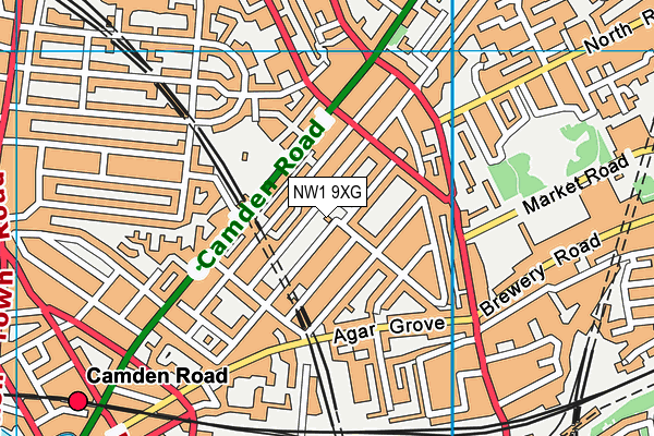 St Pauls Church Hall map (NW1 9XG) - OS VectorMap District (Ordnance Survey)
