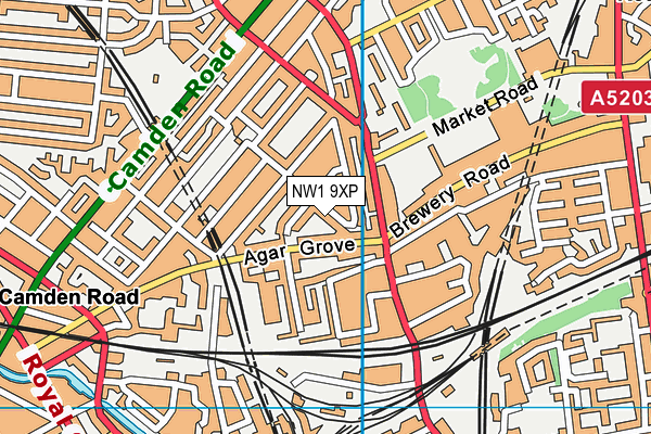 NW1 9XP map - OS VectorMap District (Ordnance Survey)