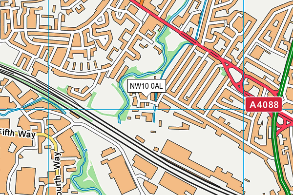 NW10 0AL map - OS VectorMap District (Ordnance Survey)