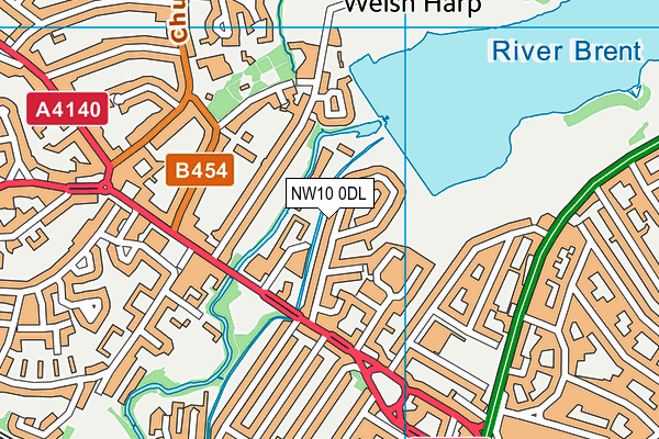 NW10 0DL map - OS VectorMap District (Ordnance Survey)