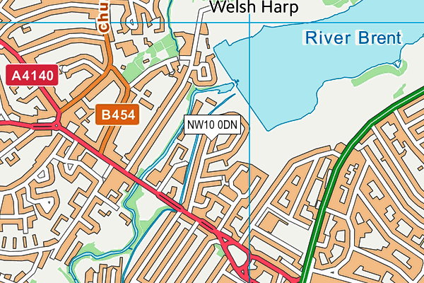 NW10 0DN map - OS VectorMap District (Ordnance Survey)