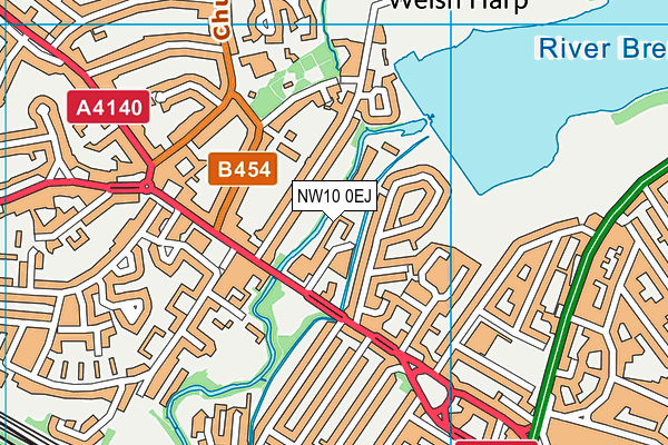 NW10 0EJ map - OS VectorMap District (Ordnance Survey)
