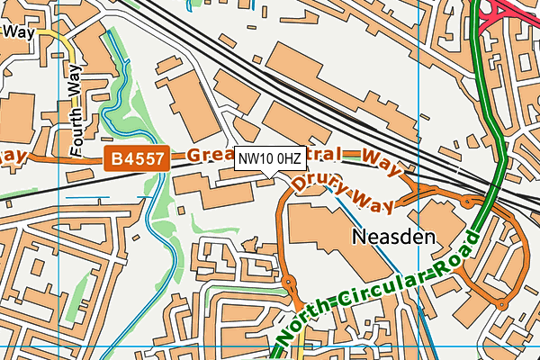 NW10 0HZ map - OS VectorMap District (Ordnance Survey)