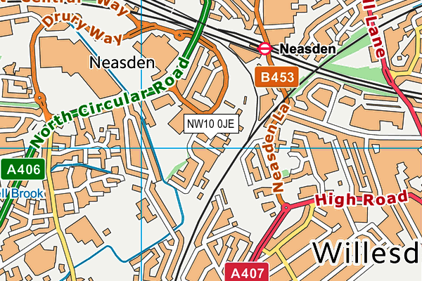 NW10 0JE map - OS VectorMap District (Ordnance Survey)