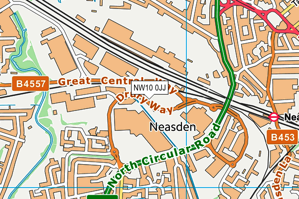 NW10 0JJ map - OS VectorMap District (Ordnance Survey)
