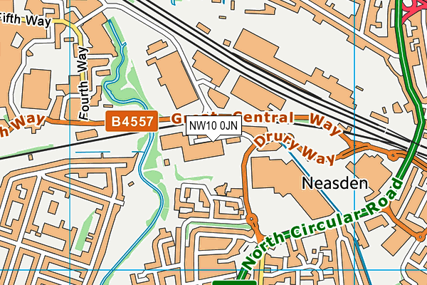 NW10 0JN map - OS VectorMap District (Ordnance Survey)
