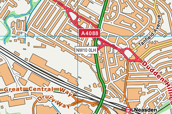 NW10 0LH map - OS VectorMap District (Ordnance Survey)