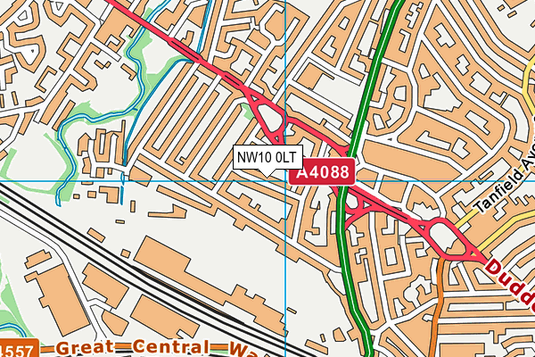 NW10 0LT map - OS VectorMap District (Ordnance Survey)