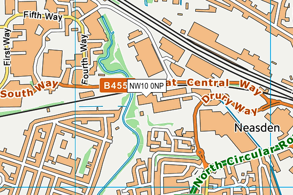 NW10 0NP map - OS VectorMap District (Ordnance Survey)