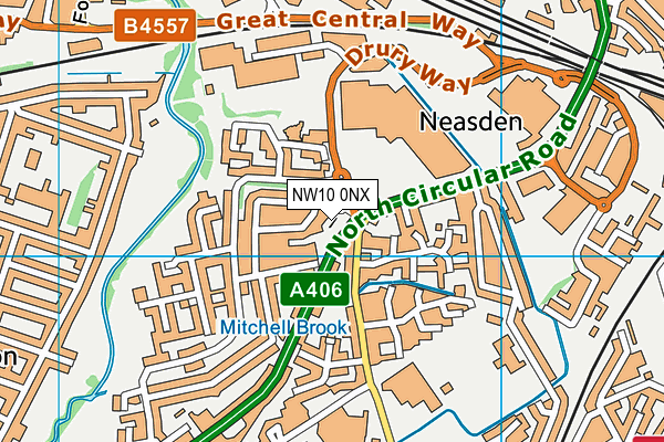 NW10 0NX map - OS VectorMap District (Ordnance Survey)