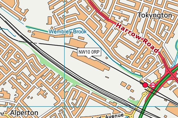 New Level Academy map (NW10 0RP) - OS VectorMap District (Ordnance Survey)