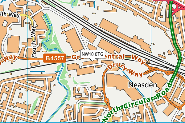NW10 0TG map - OS VectorMap District (Ordnance Survey)